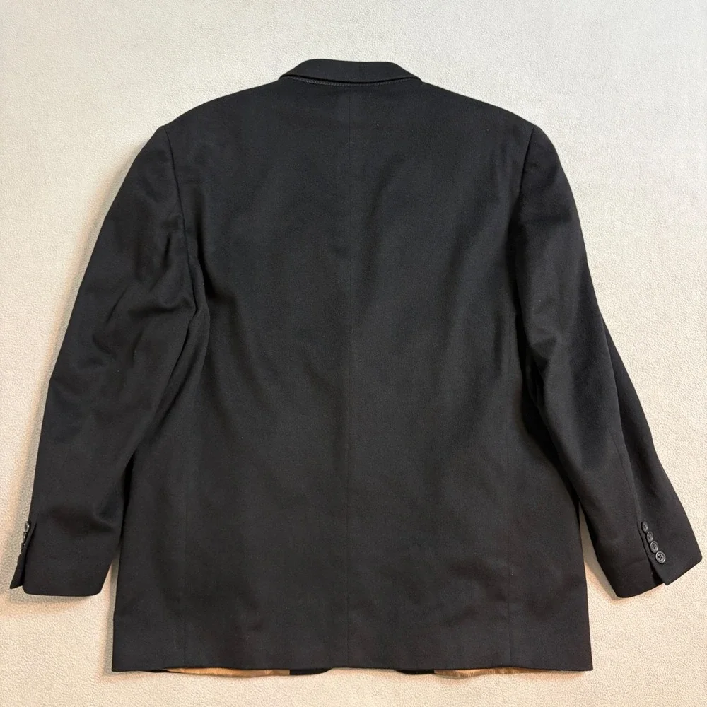 Garmany Loro Piana 100% Cashmere Blazer Mens Black 2 Button Sport Coat 48 R